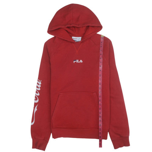 Fila x Coca-Cola Red Men's Pullover Hoodie Size S Logo Graphic