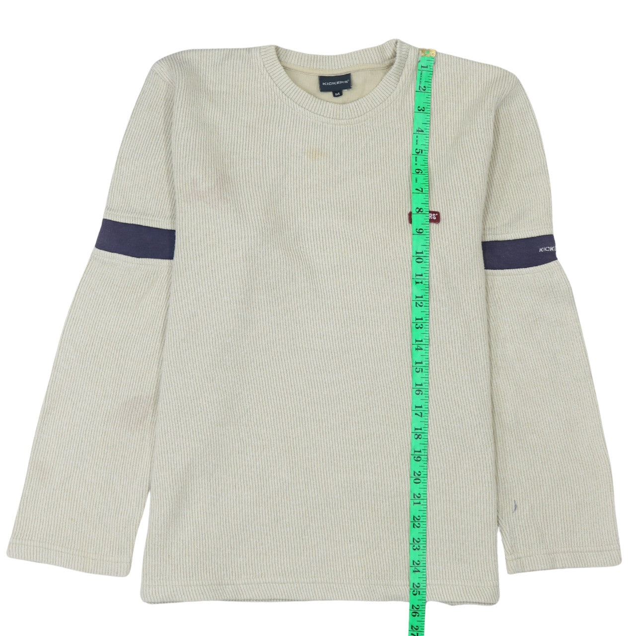 Kickers Men's Beige Long Sleeve Crew Neck Pullover Sweatshirt M