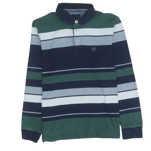 Lincoln Men's Multicoloured Striped Collared Sweatshirt Size S