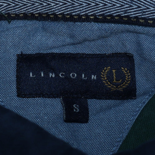 Lincoln Men's Multicoloured Striped Collared Sweatshirt Size S