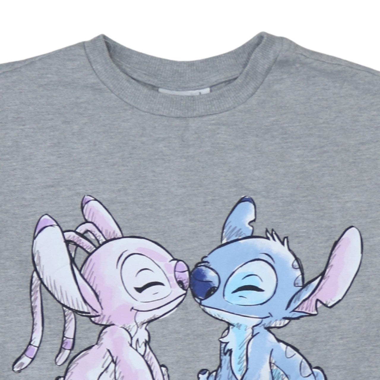 Disney Womens Grey Stitch Sweatshirt Size S Crew Neck Pullover