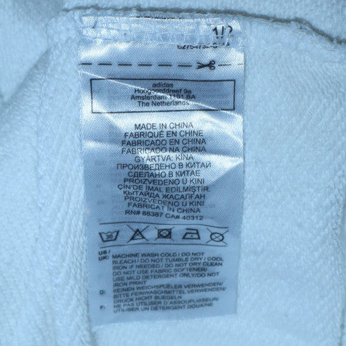 Adidas Womens White Crew Neck Pullover Sweatshirt Size 12