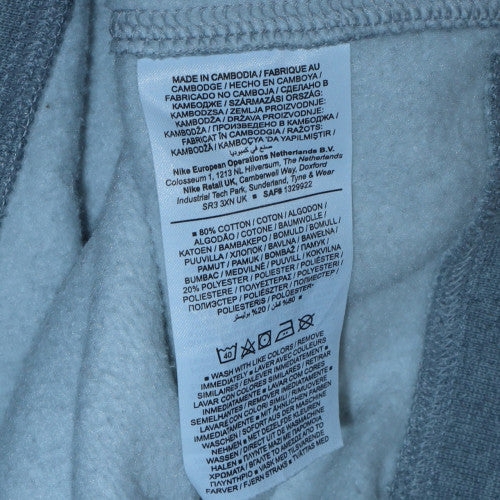 Nike Men's Grey Regular Fit Crew Neck Fleece Sweatshirt M