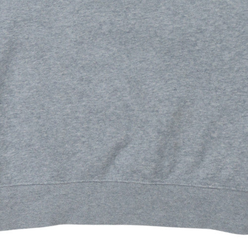 Nike Men's Grey Regular Fit Crew Neck Fleece Sweatshirt M