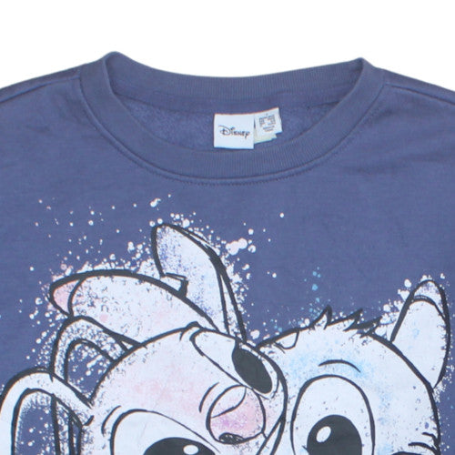 Primark Cares Disney Women Blue Stitch Sweatshirt Size S