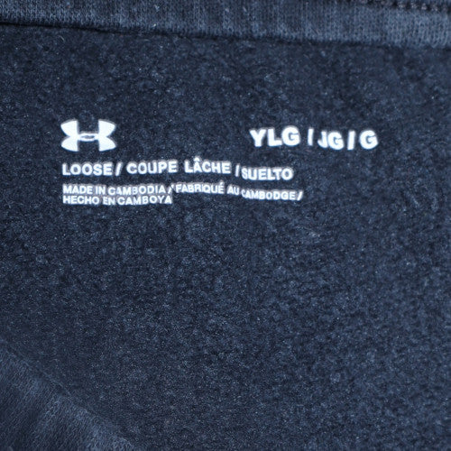 Under Armour Teens Black Jogger Trousers Size 158 Fleece Lined