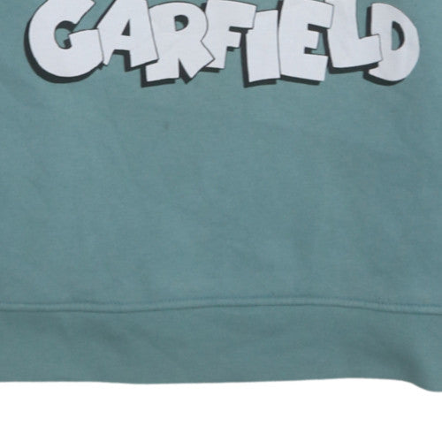 Primark Women XS Blue Garfield Graphic Crew Neck Sweatshirt