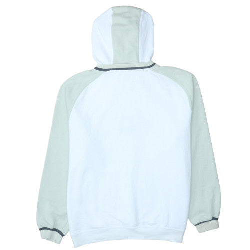 Reebok Men's White Grey Pullover Hoodie L Sports Fleece