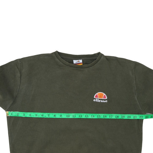 Ellesse Mens Green Crew Neck Pullover Sweatshirt Size M