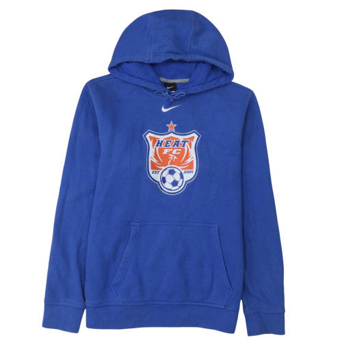 Nike Men’s Blue Pullover Hoodie Heat FC Logo Size S Fleece Sportswear