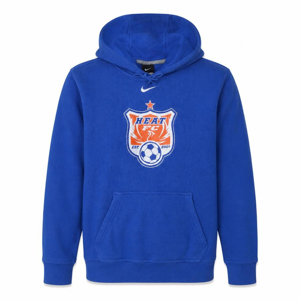 Nike Men’s Blue Pullover Hoodie Heat FC Logo Size S Fleece Sportswear