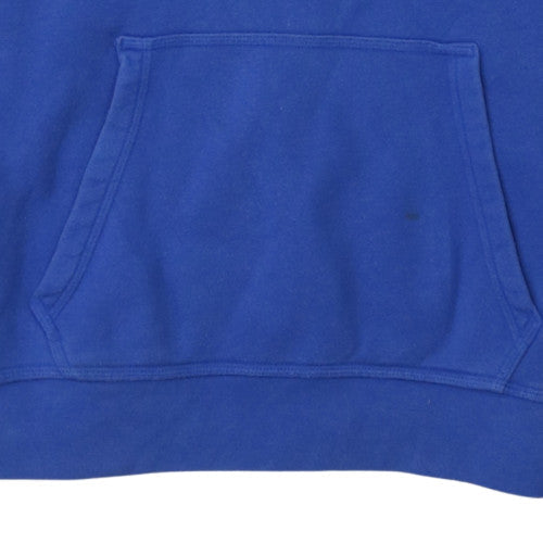 Nike Men’s Blue Pullover Hoodie Heat FC Logo Size S Fleece Sportswear