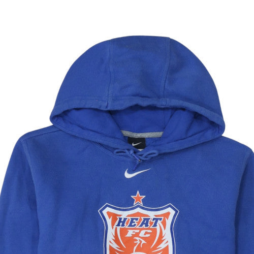 Nike Men’s Blue Pullover Hoodie Heat FC Logo Size S Fleece Sportswear