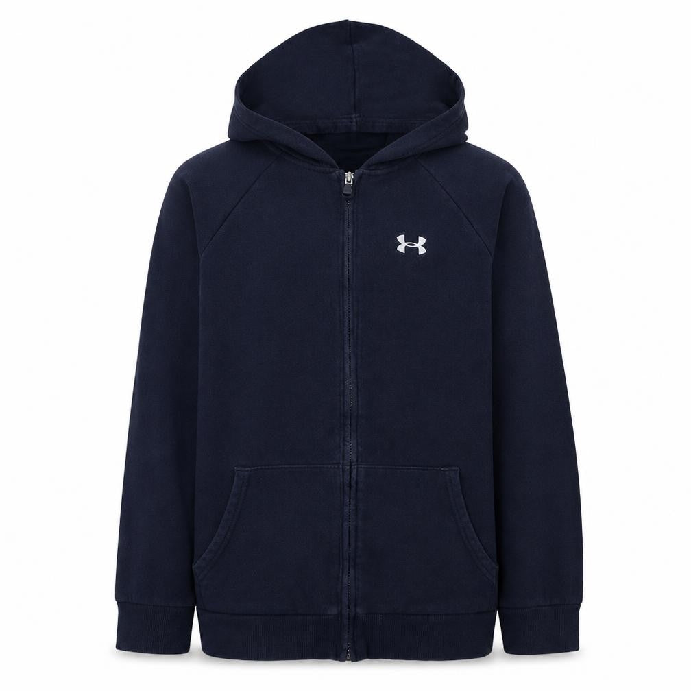 Under Armour Teens Blue Full Zip Hoodie XL Fleece Sweatshirt