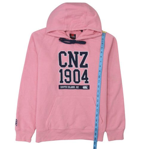 Canterbury Women Pink Hoodie Size 12 Pullover Cotton Blend Logo Style