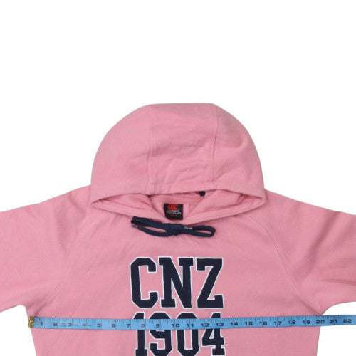 Canterbury Women Pink Hoodie Size 12 Pullover Cotton Blend Logo Style