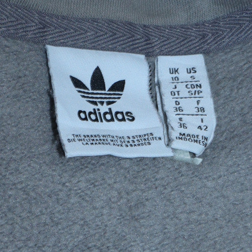 Adidas Women’s Grey 1/4 Zip Fleece Sweatshirt Size 10 Casual Pullover