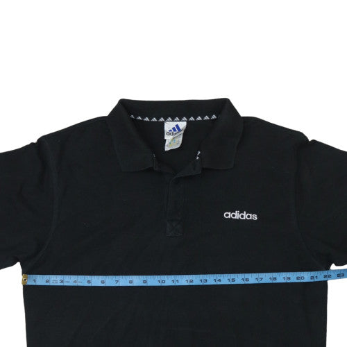 Adidas Men's Black Cotton Short Sleeve Polo Shirt Size L