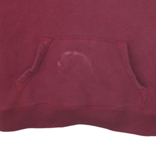 Hollister Men's Red Pullover Hoodie Small Fleece Logo Sweatshirt