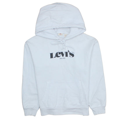 Levi's Men's White XS Pullover Hoodie with Logo Print