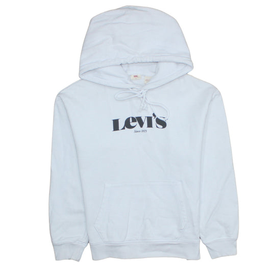 Levi's Men's White XS Pullover Hoodie with Logo Print