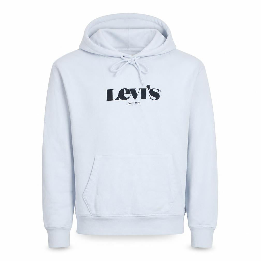 Levi's Men's White XS Pullover Hoodie with Logo Print