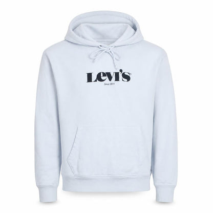 Levi's Men's White XS Pullover Hoodie with Logo Print