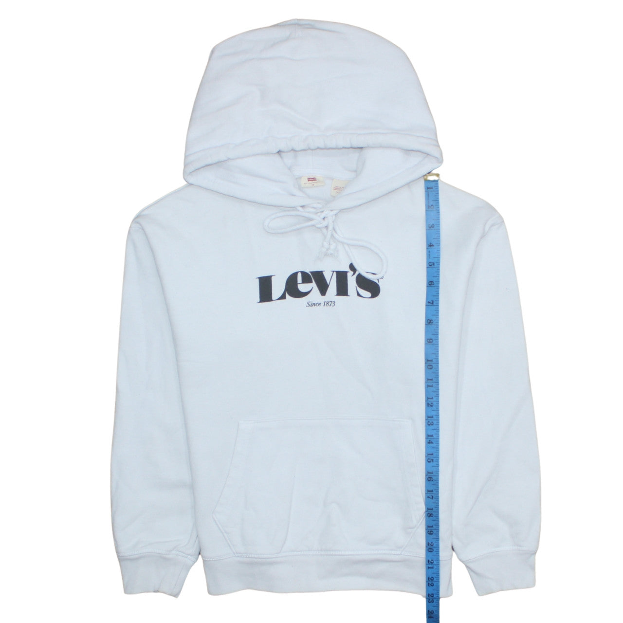 Levi's Men's White XS Pullover Hoodie with Logo Print