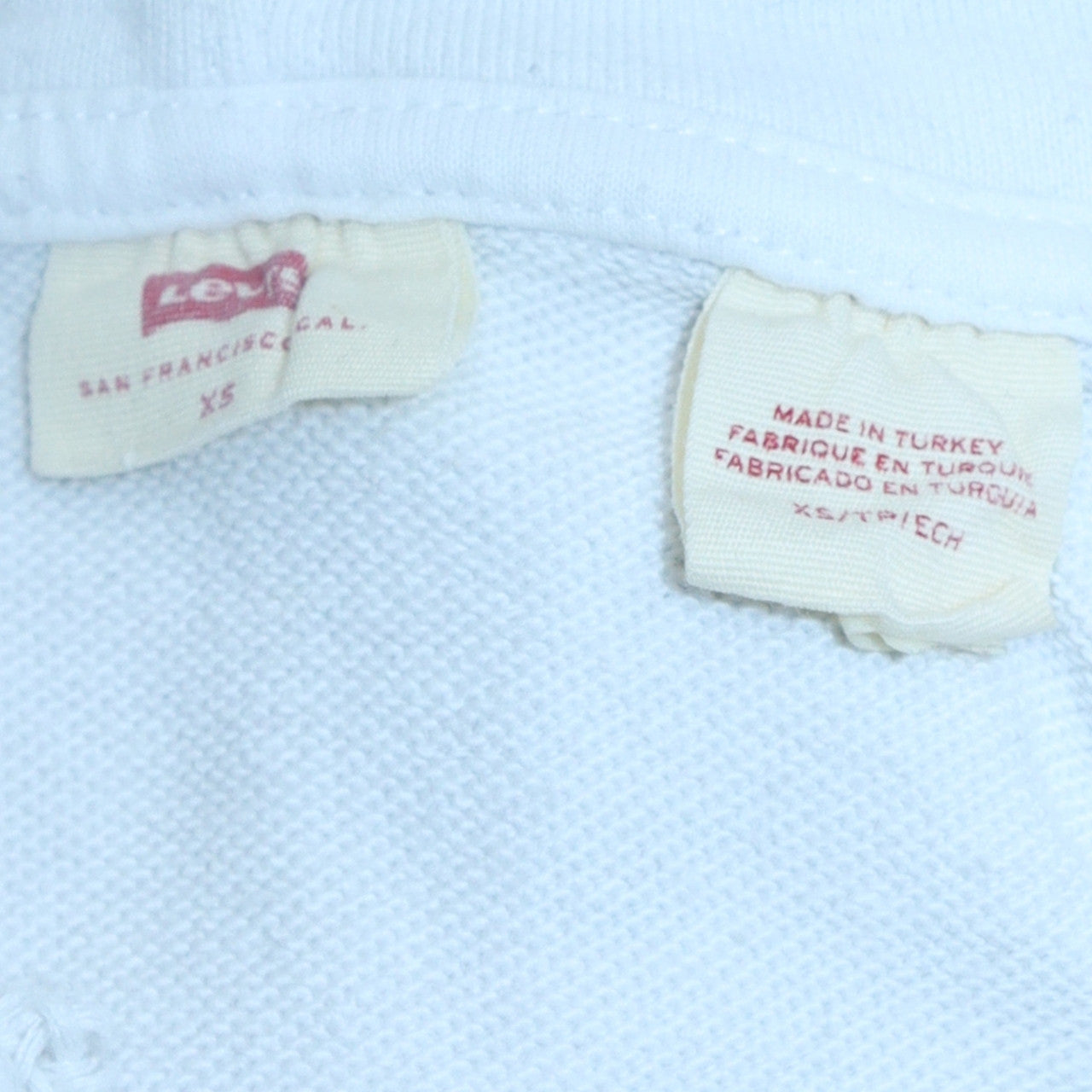 Levi's Men's White XS Pullover Hoodie with Logo Print