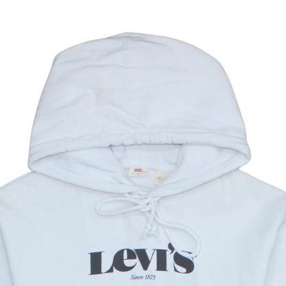 Levi's Men's White XS Pullover Hoodie with Logo Print