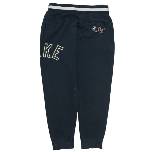 Nike Men's Black Fleece Jogger Sweatpants L Elastic Waist Tapered Fit