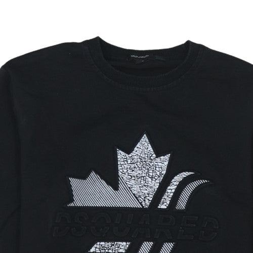 Dsquared2 Men's Black XS Pullover Sweatshirt with Logo
