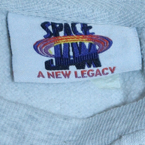 Primark Cares Women's Grey Space Jam Sweatshirt L 14/16 Crew Neck