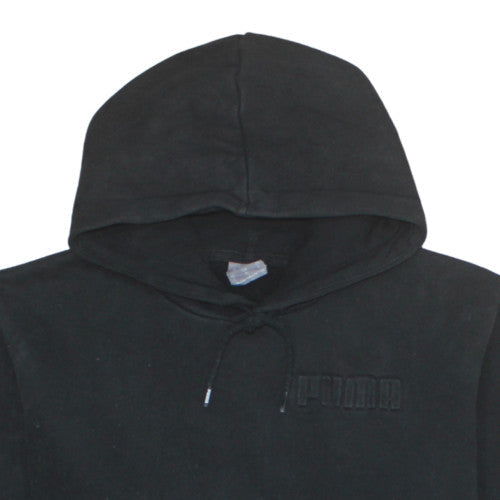 Puma Men's Black Pullover Hoodie L Regular Fit Fleece Sweatshirt