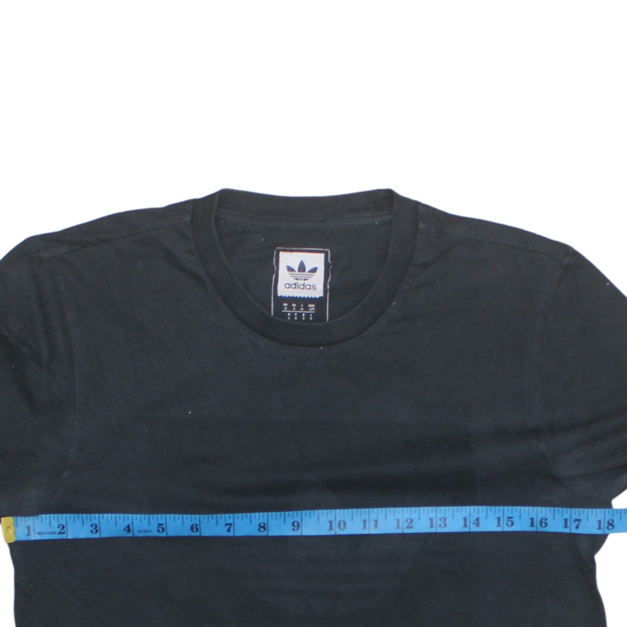 Adidas Men's Black Small Trefoil Logo Cotton T-Shirt