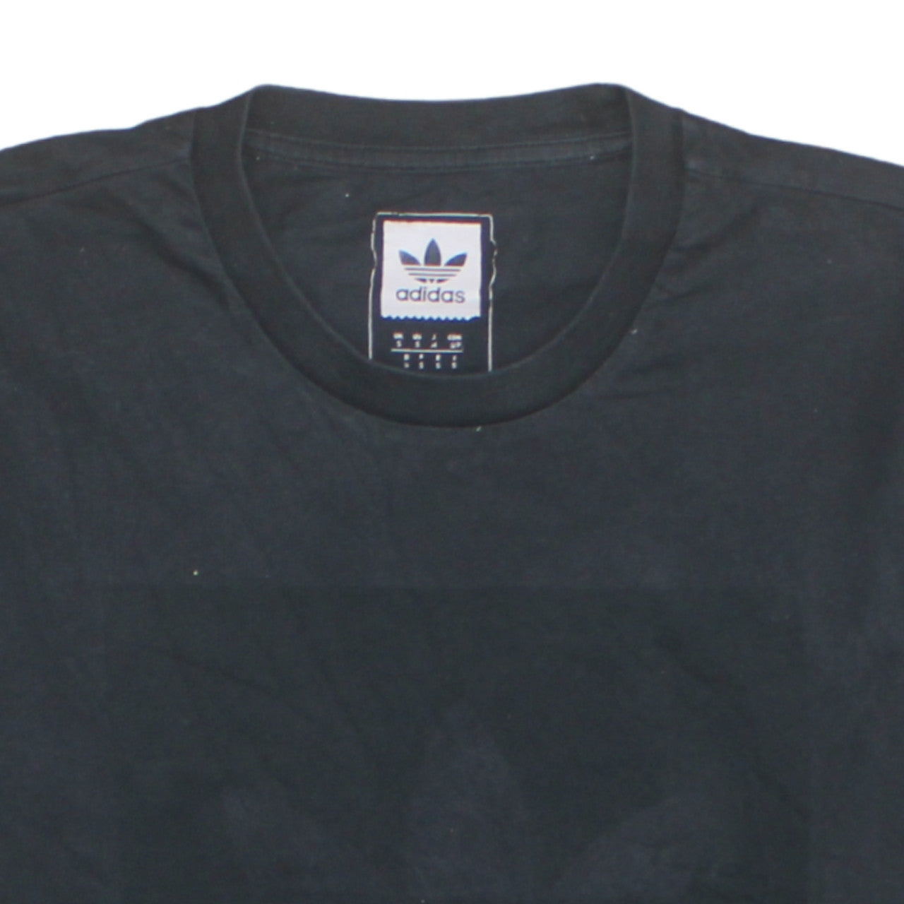 Adidas Men's Black Small Trefoil Logo Cotton T-Shirt