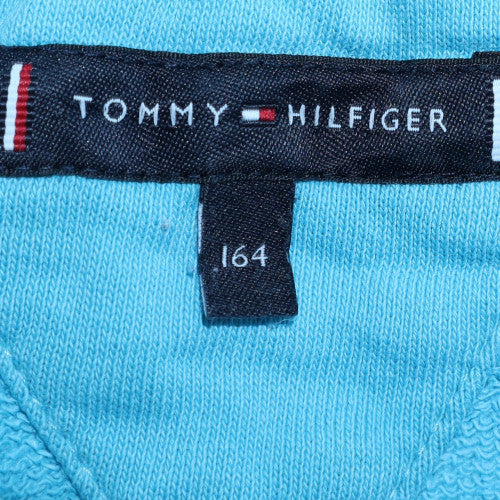 Tommy Hilfiger Blue Teens Pullover Hoodie Size 164 Logo Print
