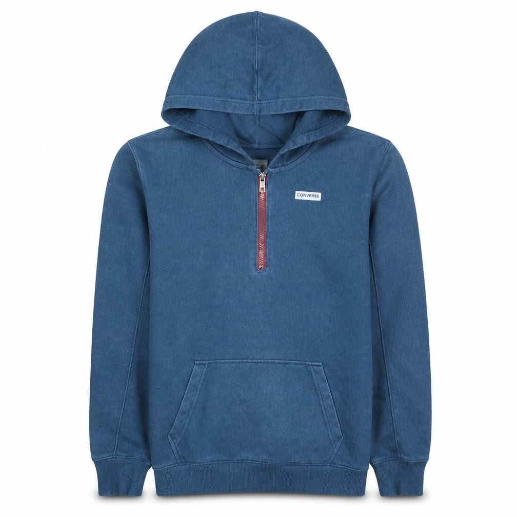 Converse Boys Blue 1/2 Zip Pullover Hoodie XL 13-15 Years