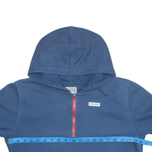 Converse Boys Blue 1/2 Zip Pullover Hoodie XL 13-15 Years