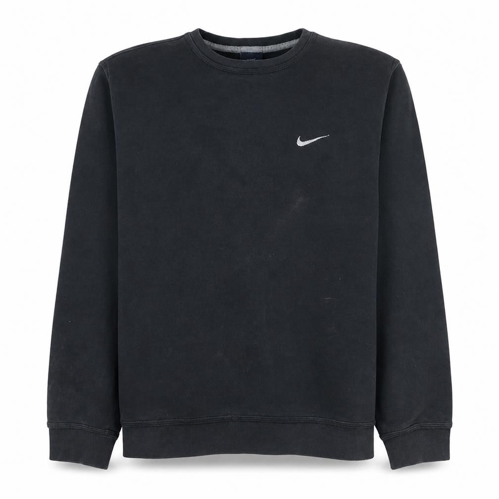 Nike Men's Black Crew Neck Pullover Sweatshirt L Logo Sportswear