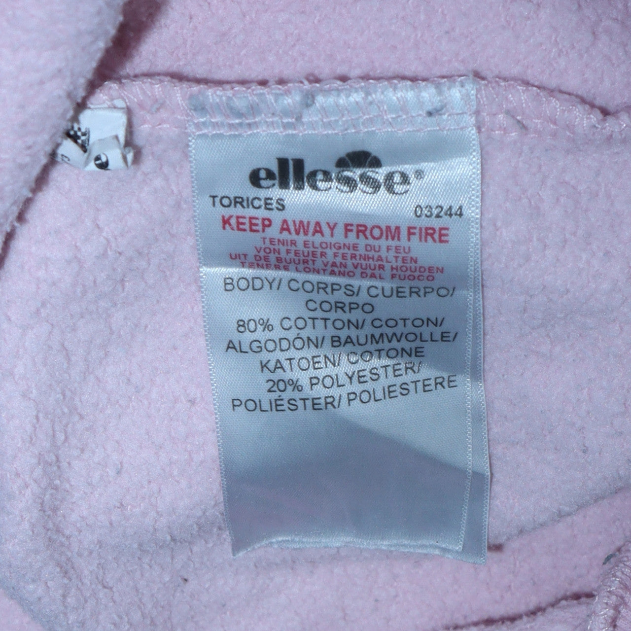 Ellesse Womens Pink Pullover Hoodie Size M Hooded Logo Sweatshirt