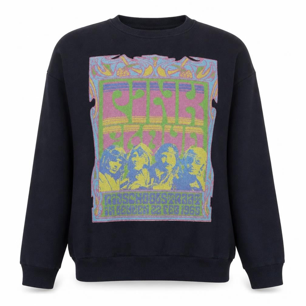 Pink Floyd Womens Black Graphic Band Sweatshirt Size 14 M