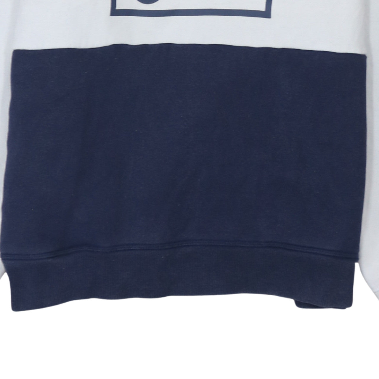 FILA Men's White & Navy Pullover Hoodie M Regular Fit Logo Sportswear