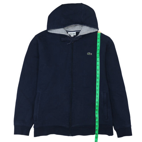 Lacoste Men’s Blue Full Zip Hoodie 2XL Cotton Blend Sportswear