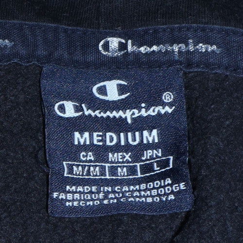 Champion Men’s Black Pullover Hoodie Medium Logo Fleece