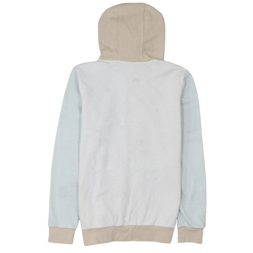Adidas Girls Beige Colourblock Pullover Hoodie Size 14-15 Years Cotton Blend