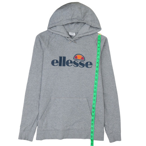 Ellesse Men's Grey Pullover Hoodie Medium Regular Fit Graphic Logo Sweatshirt