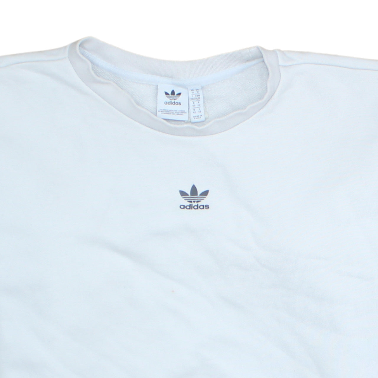 Adidas Women's White Crew Neck Long Sleeve Sweatshirt Size M