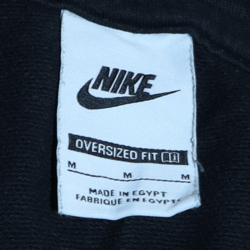 Nike Men's Black 1/4 Zip Oversized Sweatshirt M - Graphic Logo Pullover