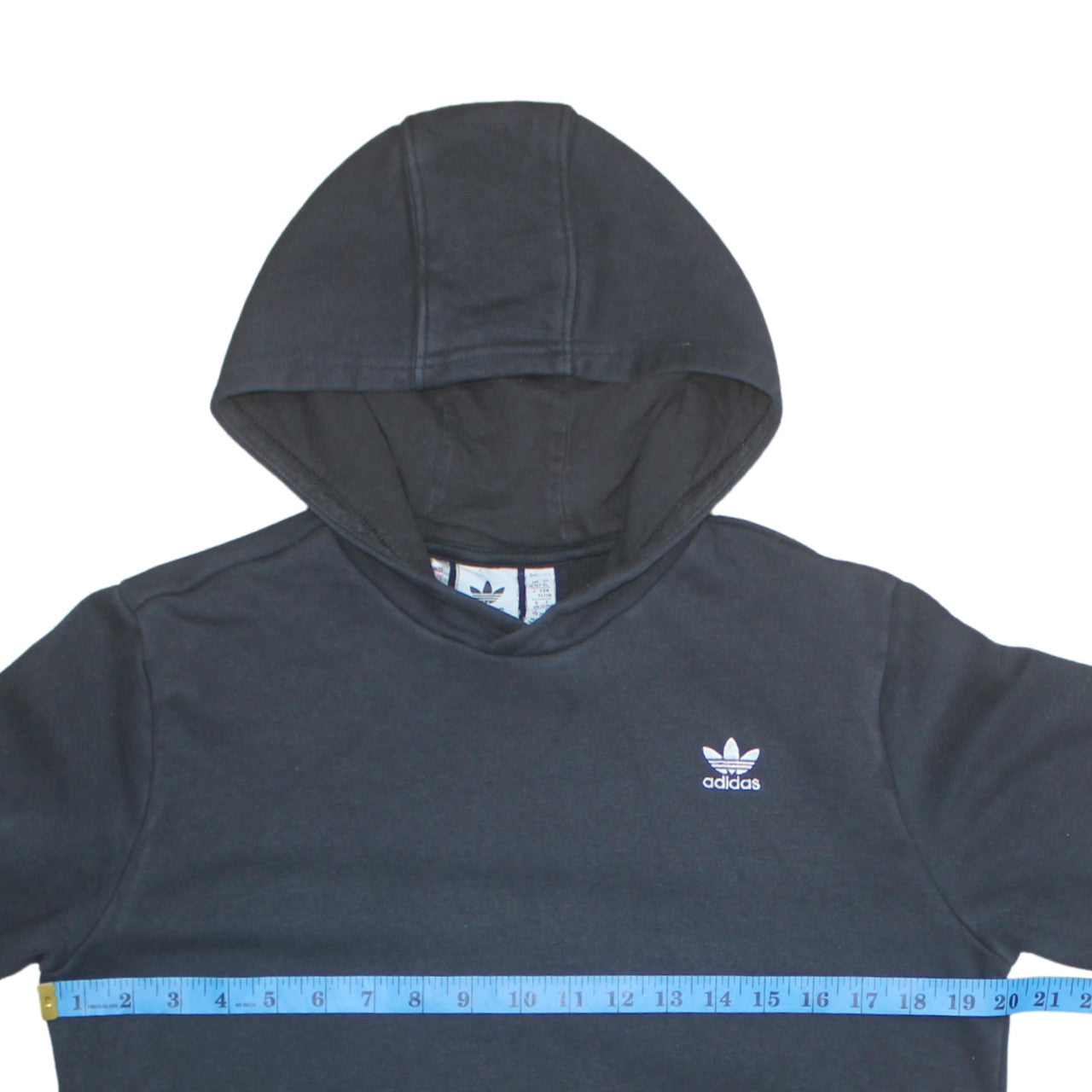 Adidas Teens Black XL Pullover Hoodie with Logo and Kangaroo Pocket